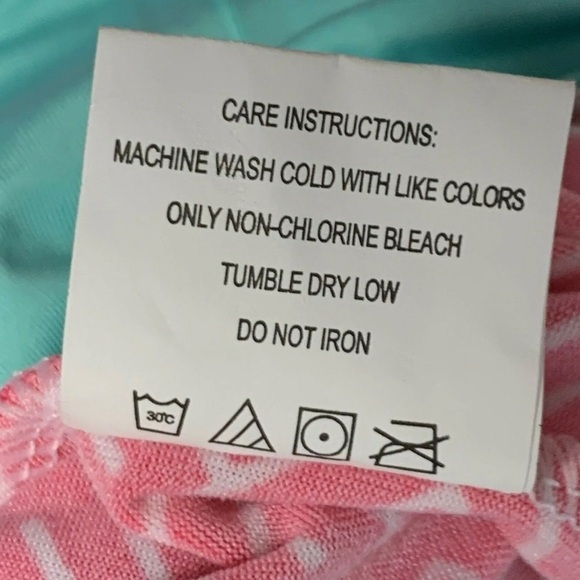 Mainstreet Connection Size S/M Teal Pink White Cover Up Dress NWT - Picture 9 of 11